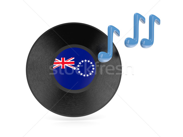 Vinyl disk with flag of cook islands Stock photo © MikhailMishchenko