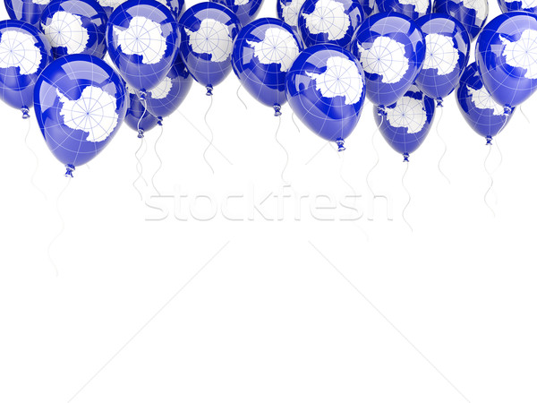 Balloon frame with flag of antarctica Stock photo © MikhailMishchenko