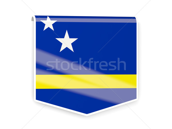 Flag label of curacao Stock photo © MikhailMishchenko