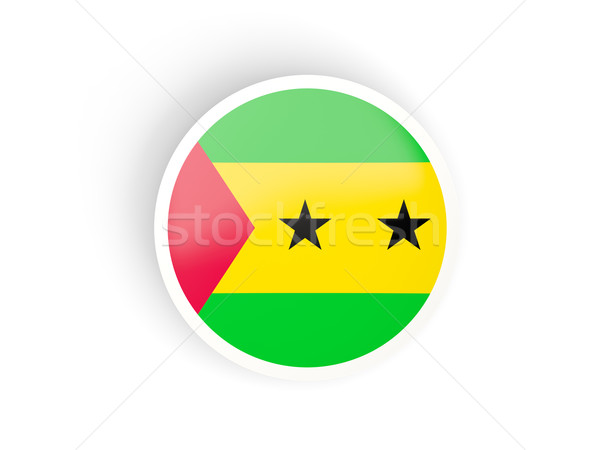 Round sticker with flag of sao tome and principe Stock photo © MikhailMishchenko