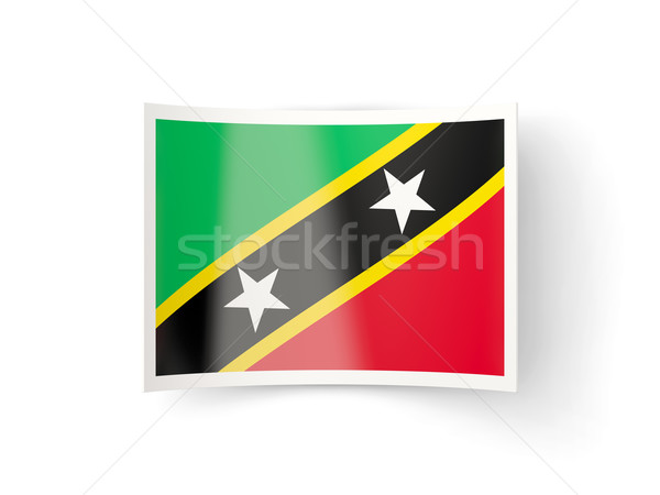 Bent icon with flag of saint kitts and nevis Stock photo © MikhailMishchenko