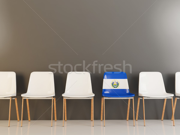 Chair with flag of el salvador Stock photo © MikhailMishchenko