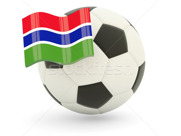 Foto stock: Futebol · bandeira · Gâmbia · isolado · branco · esportes