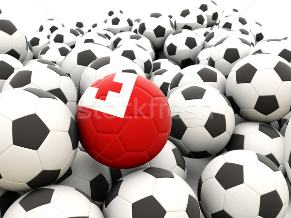 Foto stock: Futebol · bandeira · Tonga · regular · verão