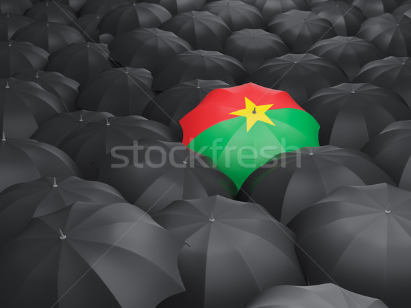 Umbrella with flag of burkina faso Stock photo © MikhailMishchenko