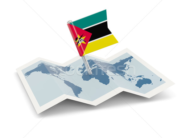Map with flag of mozambique Stock photo © MikhailMishchenko