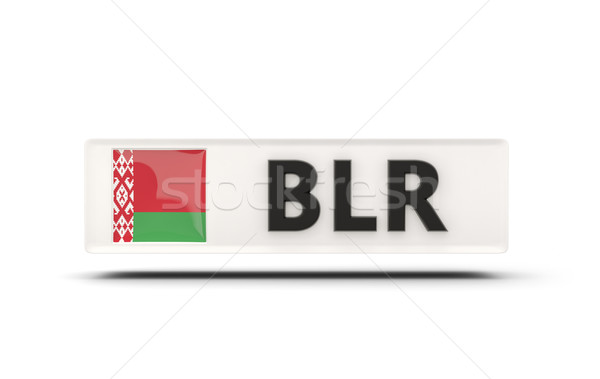 Stockfoto: Vierkante · icon · vlag · Wit-Rusland · iso · code