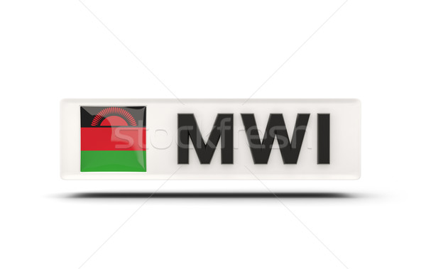 Piazza icona bandiera Malawi iso codice Foto d'archivio © MikhailMishchenko