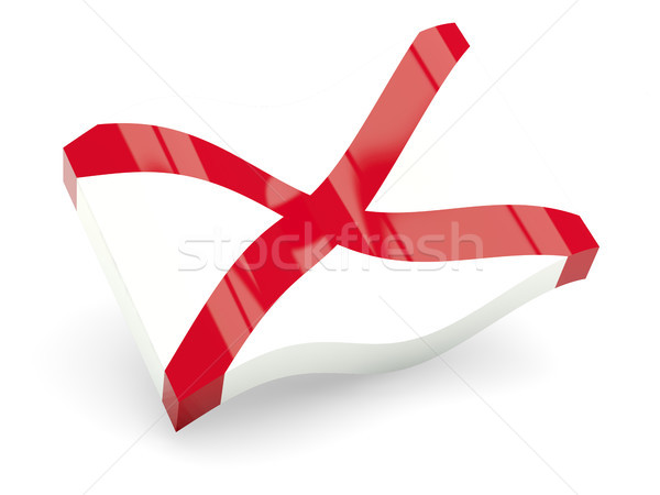 Flag of alabama, US state wave icon Stock photo © MikhailMishchenko