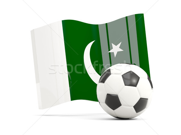 Stok fotoğraf: Futbol · bayrak · yalıtılmış · beyaz · 3d · illustration
