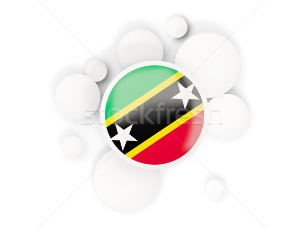Round flag of saint kitts and nevis with circles pattern Stock photo © MikhailMishchenko