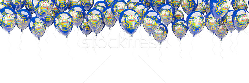 Balloons frame with flag of new hampshire. United states local f Stock photo © MikhailMishchenko