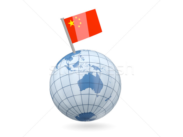 Globe with flag of china Stock photo © MikhailMishchenko