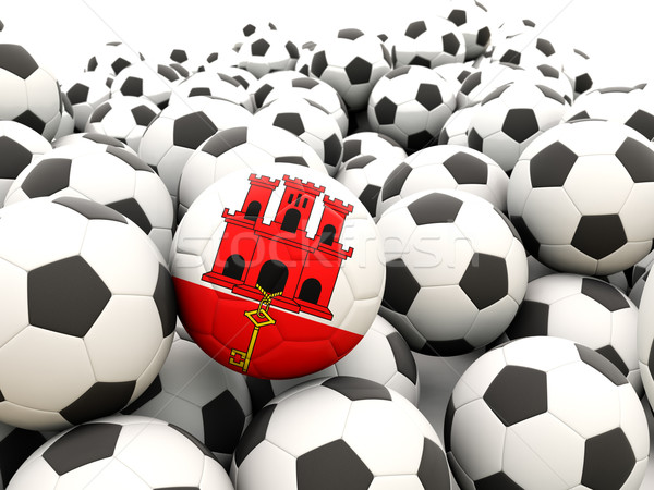 Football with flag of gibraltar Stock photo © MikhailMishchenko