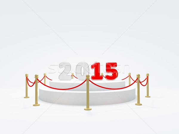 2015 anul nou simbol podium izolat alb Imagine de stoc © MikhailMishchenko