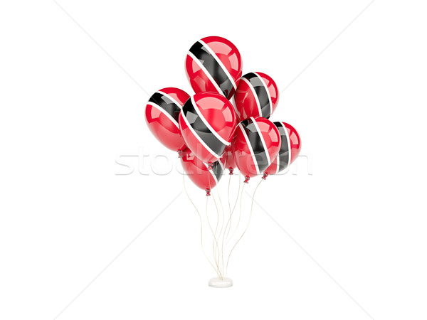 Flying balloons with flag of trinidad and tobago Stock photo © MikhailMishchenko