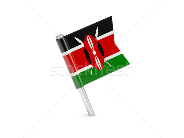 Banderą pin Kenia odizolowany biały Zdjęcia stock © MikhailMishchenko