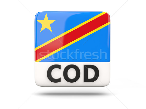 Cuadrados icono bandera democrático república Congo Foto stock © MikhailMishchenko