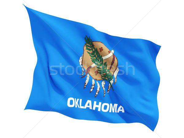 Flag of oklahoma, US state fluttering flag Stock photo © MikhailMishchenko