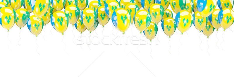 Balloons frame with flag of saint vincent and the grenadines Stock photo © MikhailMishchenko
