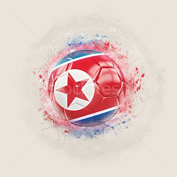 Grunge football with flag of north korea Stock photo © MikhailMishchenko
