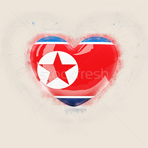 Heart with flag of north korea Stock photo © MikhailMishchenko