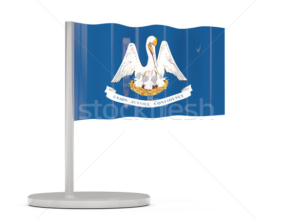 Bandeira pin Louisiana Estados Unidos local bandeiras Foto stock © MikhailMishchenko
