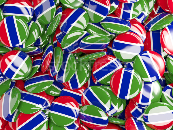 Background with round pins with flag of gambia Stock photo © MikhailMishchenko
