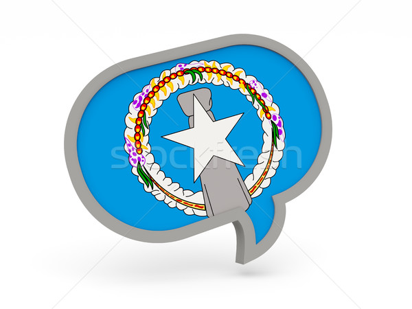 Chat icon with flag of northern mariana islands Stock photo © MikhailMishchenko