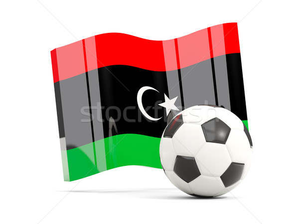 Piłka nożna banderą odizolowany biały 3d ilustracji Zdjęcia stock © MikhailMishchenko