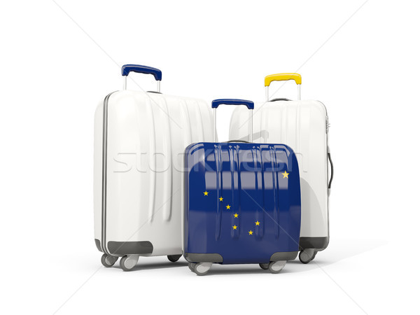 Luggage with flag of alaska. Three bags with united states local Stock photo © MikhailMishchenko