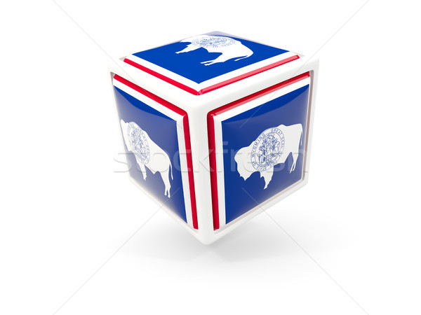 wyoming state flag in cube icon. United states local flags Stock photo © MikhailMishchenko