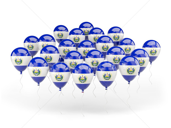 Balloons with flag of el salvador Stock photo © MikhailMishchenko