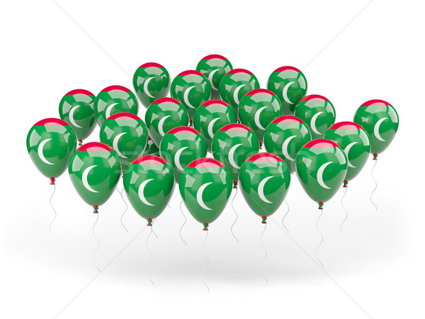 Balloons with flag of maldives Stock photo © MikhailMishchenko