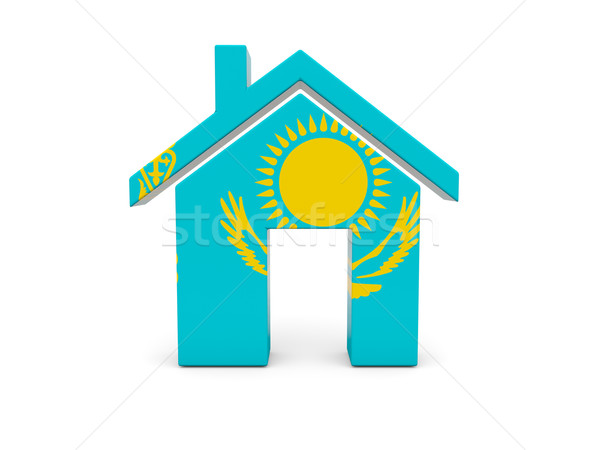 Home with flag of kazakhstan Stock photo © MikhailMishchenko