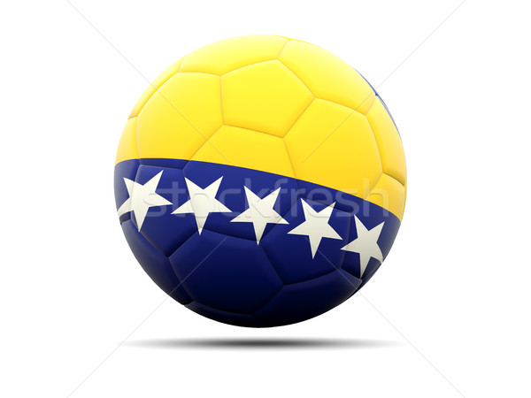 Stock photo: Football with flag of bosnia and herzegovina