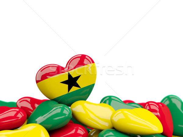 Heart with flag of ghana Stock photo © MikhailMishchenko