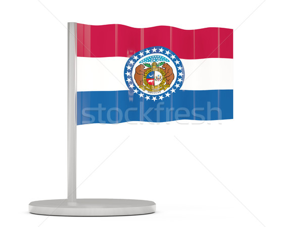 Vlag pin Missouri Verenigde Staten lokaal vlaggen Stockfoto © MikhailMishchenko