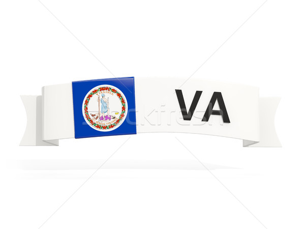 Virginia banderą banner skrót odizolowany biały Zdjęcia stock © MikhailMishchenko