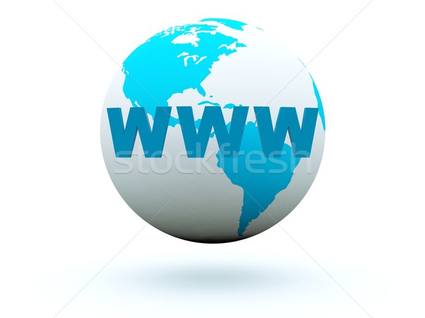 World wide web aarde Blauw grijs wereldbol ontwerp Stockfoto © MikhailMishchenko