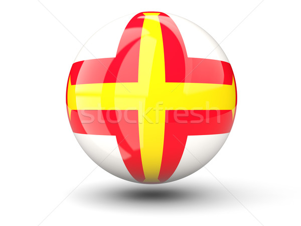 Stock photo: Round icon of flag of guernsey