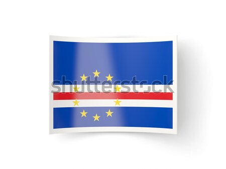 Tér fém gomb zászló izolált fehér Stock fotó © MikhailMishchenko
