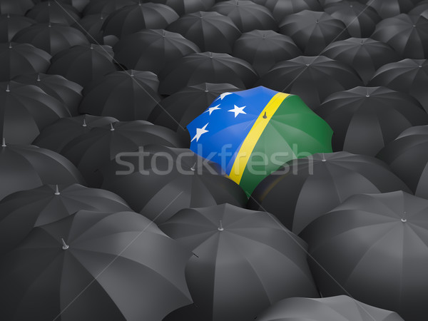 Umbrella with flag of solomon islands Stock photo © MikhailMishchenko