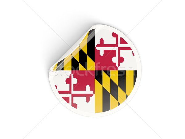 Flag of maryland, US state round sticker Stock photo © MikhailMishchenko