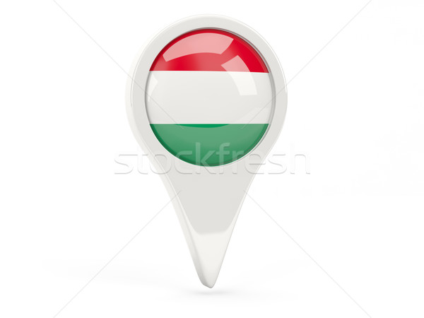 Zdjęcia stock: Banderą · ikona · Węgry · odizolowany · biały · Pokaż