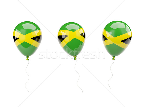 Hava balonlar bayrak Jamaika yalıtılmış beyaz Stok fotoğraf © MikhailMishchenko