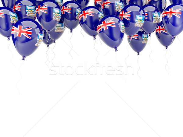 Balon ramki banderą falklandy odizolowany biały Zdjęcia stock © MikhailMishchenko