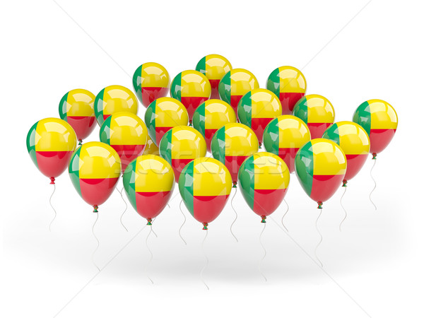 Balloons with flag of benin Stock photo © MikhailMishchenko