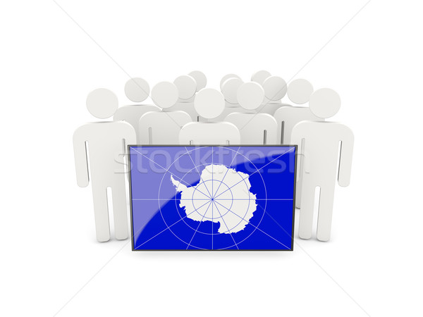 People with flag of antarctica Stock photo © MikhailMishchenko