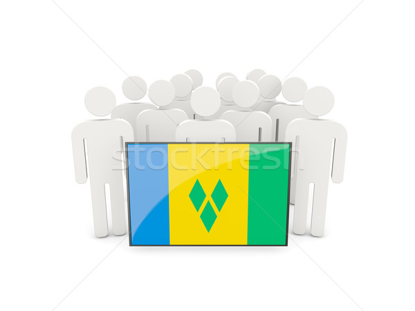 People with flag of saint vincent and the grenadines Stock photo © MikhailMishchenko